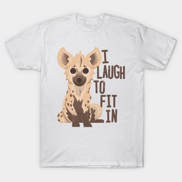 Funny Animals Puns - I Laugh to Fit In T-Shirt by aaronsartroom